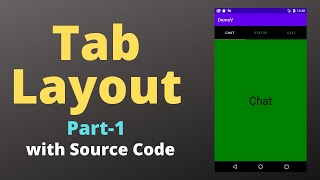 Tab Layout in Android Studio with Source code | Hindi