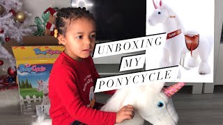 UNBOXING MY PONYCYCLE- | PONYCYCLE REVIEW- 2021 | RIDEAMALS- | BEST GIFTS FOR KIDS- | AMBER RIZZ