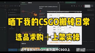 外行人看热闹，内行人闷声发财，你们继续卷！晒下我的CSGO搬砖日常：选品求购+上架实操#csgo搬砖 #csgo饰品 #steam搬砖 #csgoskins #steam #游戏搬砖 #csgo