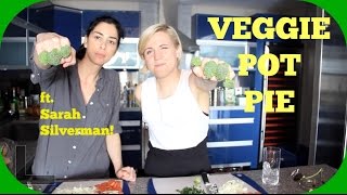 My Drunk Kitchen ft. Sarah Silverman: Veggie Pot Pie!