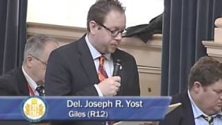 Delegate Yost Recognizes Pamplin College at Virginia Tech on their 50th Anniversary - 2.5.2015
