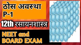 ठोस अवस्था||ठोसो का वर्गीकरण||solid state ||thos avastha 12th||mp board||Hindi medium class 12