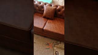 Premium Quality leather Chesterfield Sofa Design #ytshorts #sofa #chesterfield