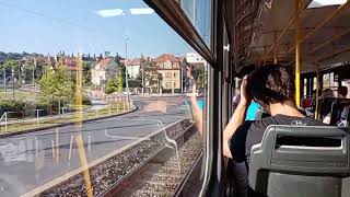 krátká jízda tramvaji 25 Praha