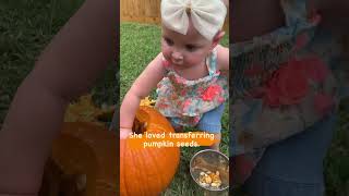 🎃🖐Toddler Sensory Play With a Pumpkin #sensoryplay #toddleractivities #pumpkin