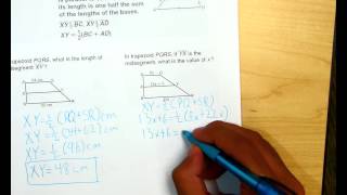 Trapezoid Midsegment Theorem Examples