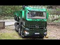 1 14 scale rc truck tamiya mercedes benz arocs 4151 8x4 tipper truck off road in the city