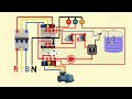 3 phase motor DOL starter control wiring with  float switch diagram