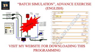 Logixpro Batch simulation Advance Exercise explained (English) with programming file download