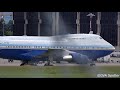 fullhd *rare* las vegas sands boeing 747sp landing u0026 takeoff at geneva gva lsgg