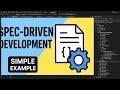 Spec Driven Development - Quick Example - Simple Introduction - AI Code Generation