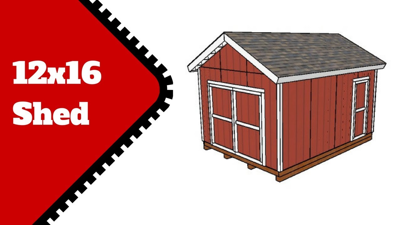 Free 12x16 Shed Plans - YouTube