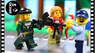 Lego Bank Truck Robbery / Lego City Police High Speed Chase Brickfilm Catch the crooks Stop Motion