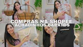 COMPRAS PARA CASA NA SHOPEE| vaso, blusinhas bbb, manteigueira, cesto organizador