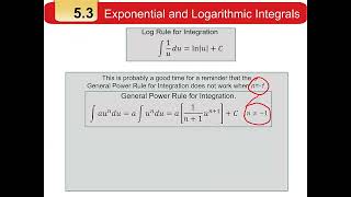 M121 F23 Sec 5.3 Exp \u0026 Log Integrals