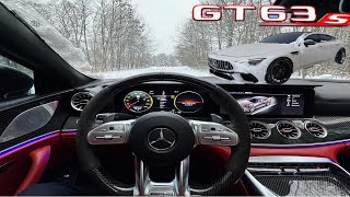 AMG GT63s STUCK IN SNOW POV DRIVE