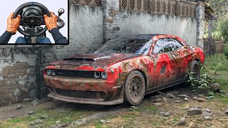 Rebuilding Dodge Challenger SRT Demon - Forza Horizon 5 (Steering Wheel + Shifter) Gameplay
