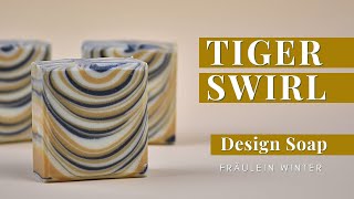 Soap Technique: Tiger Swirl (Tiger Stripes) - Cold Process Soap Making - Fraeulein Winter