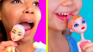 Mom Tries Never Too Old For Dolls! DIY Doll Makeup Ideas Family Vlog