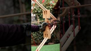 Bow And Arrow Slingbow Craft With Homemade #diy #craft #youtubeshorts #wood #bamboo