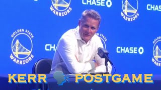 [HD] Entire KERR postgame Q&A: “We’re getting there”; Steph Curry & Draymond rotation; Looney back
