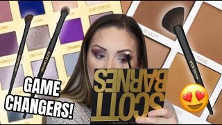 I'M FINALLY TESTING SCOTT BARNES!! GLAMAZON PALETTE, CONTOUR PALETTE & BRUSHES | REVIEW & SWATCHES
