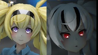 【MMD艦これ】ガンビア・ベイ(Gambier Bay)と護衛棲水姫っぽいのでグラーヴェ【2k】