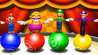 Mario Party: Island Tour MiniGames - Mario Vs Luigi Vs Wario Vs Waluigi (Master CPU)