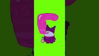 Chowder, Gum hand pointing, Green screen