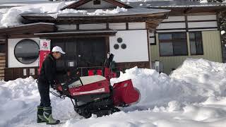 【田舎暮らし】庭の除雪 @福島県西会津町