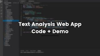 I created a web app that can understand text! | Code + Demo