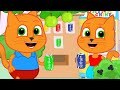 Cats Family in English - We make our own berry juice Cats Cartoon for Kids