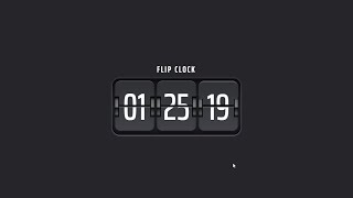 Realistic flip clock using html,css and jquery