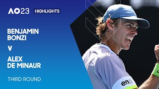 Benjamin Bonzi v Alex de Minaur Highlights | Australian Open 2023 Third Round