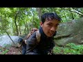 two brother eating bats delicious in forest បោះតង់ក្នុងព្រៃជាមួយមេឃភ្លៀងរកសត្វប្រចៀវចម្អិនហូប ep88