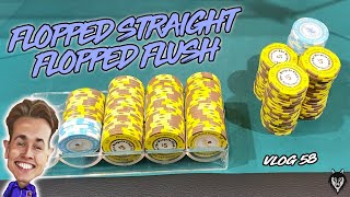 Flopped Straight \u0026 Flush at the Bike!! | Poker Vlog #58