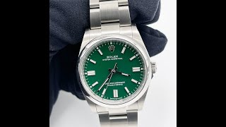 Pre-owned 2021 Rolex Oyster Perpetual 36 Green Dial 126000 Watch