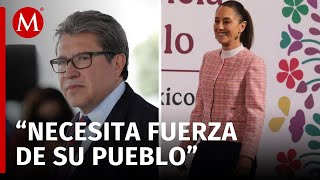 Ricardo Monreal llama a cerrar filas con Claudia Sheinbaum ante la llegada de Donald Trump