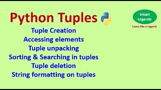 Python Tuples|How to create tuples in python|Tuple operations| accessing tuple elements in python