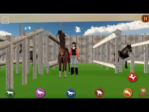 How do you get on your horse in horse jumping show 3d?