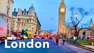 🇬🇧 [4K HDR] Jan 2023 Today London City Street Walking Tour Trafalgar Square To  Westminster Abbey.