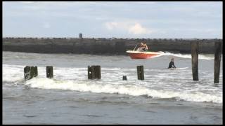 Patea River coming in over the bar