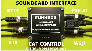 Funkbox Sound-Cat USB interface. Interface for digimodes and Cat Control for Yaesu and Icom.