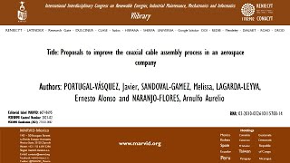 Proposals to improve the coaxial cable assembly process in an aerospace company