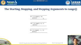 LectureVideo 18CS55 Module1 Python Basics FlowControl 4 Sowmya