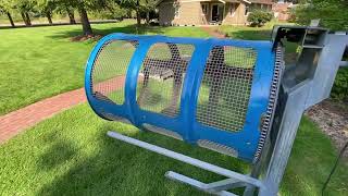 Homemade Compost Trommel - Rotary Sifter, drill powered.