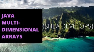 Beginner Java Tutorial on Multidimensional Arrays