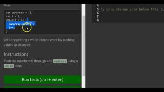 Iterate with Javascript While Loop, freeCodeCamp Basic Javascript