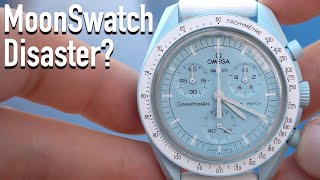 Unboxing & Review Swatch x Omega Bioceramic MoonSwatch Mission to Uranus SO33L100 + watch score