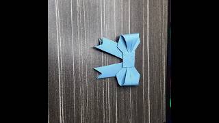 how to make bow/ribbon origami paper ||  কাগজের রিবেন। #short #shortsfeed #origami
